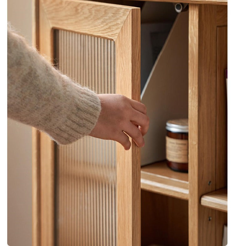 Oak, Ash Solid Wood Side Cabinet