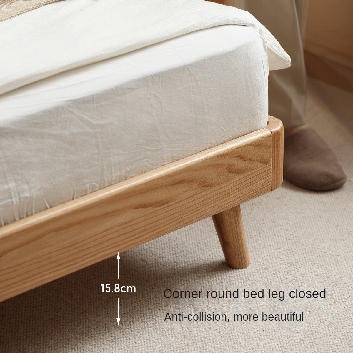 Beech, Oak Solid Wood Soft-Packe, Piano Key Bed