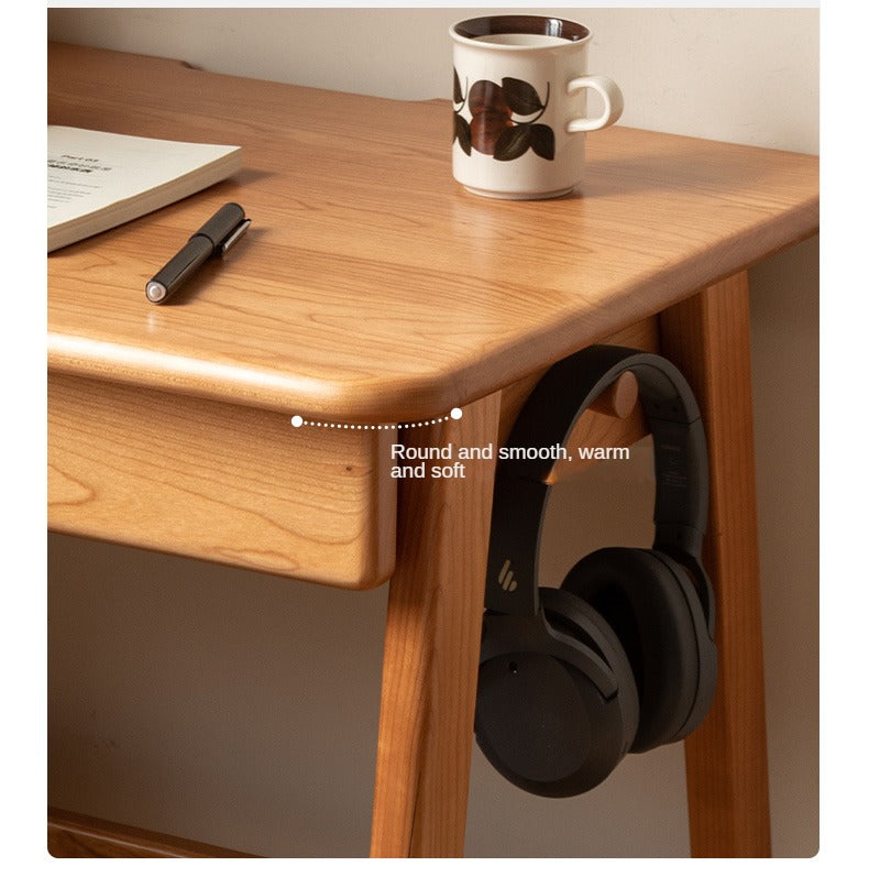 Cherry Solid Wood Desk With Drawers