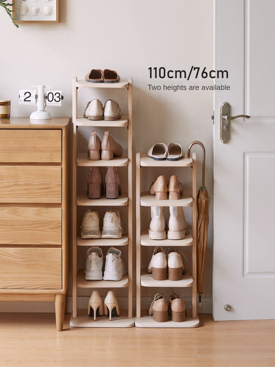 Rubberwood, Beech Solid Wood Narrow Shoe Rack