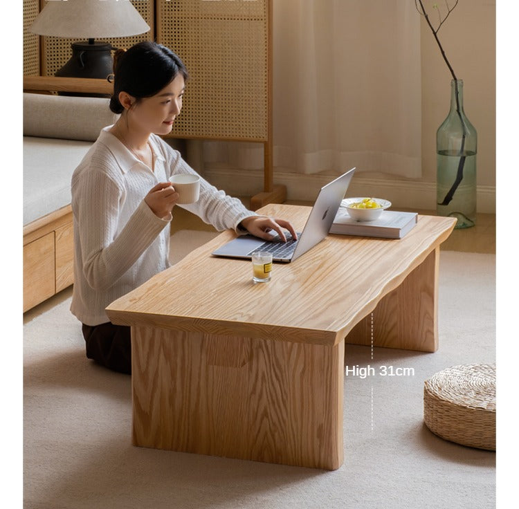 Ash, Birch, Oak Solid Wood Minimalist Square Japanese Style Tea Table