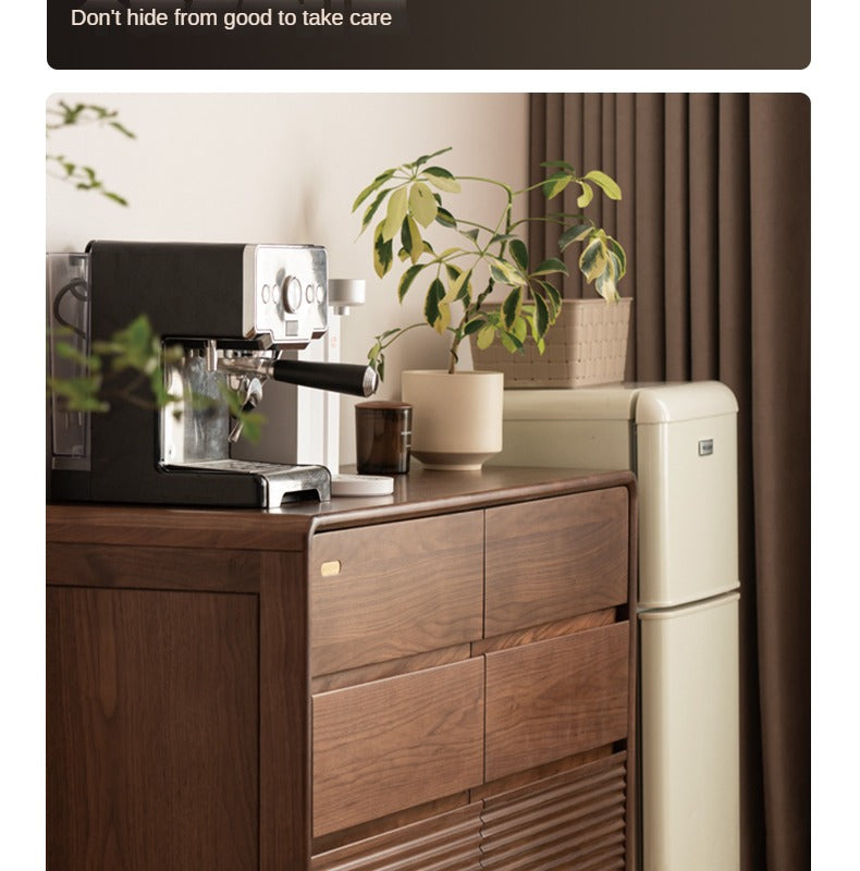 Black Walnut, Catalpa Solid Wood Drawer Storage Cabinet
