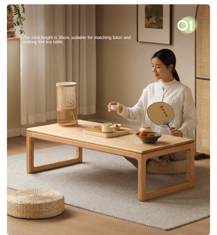Oak, Black Walnut, Ash Solid Wood Japanese Style Tea Table