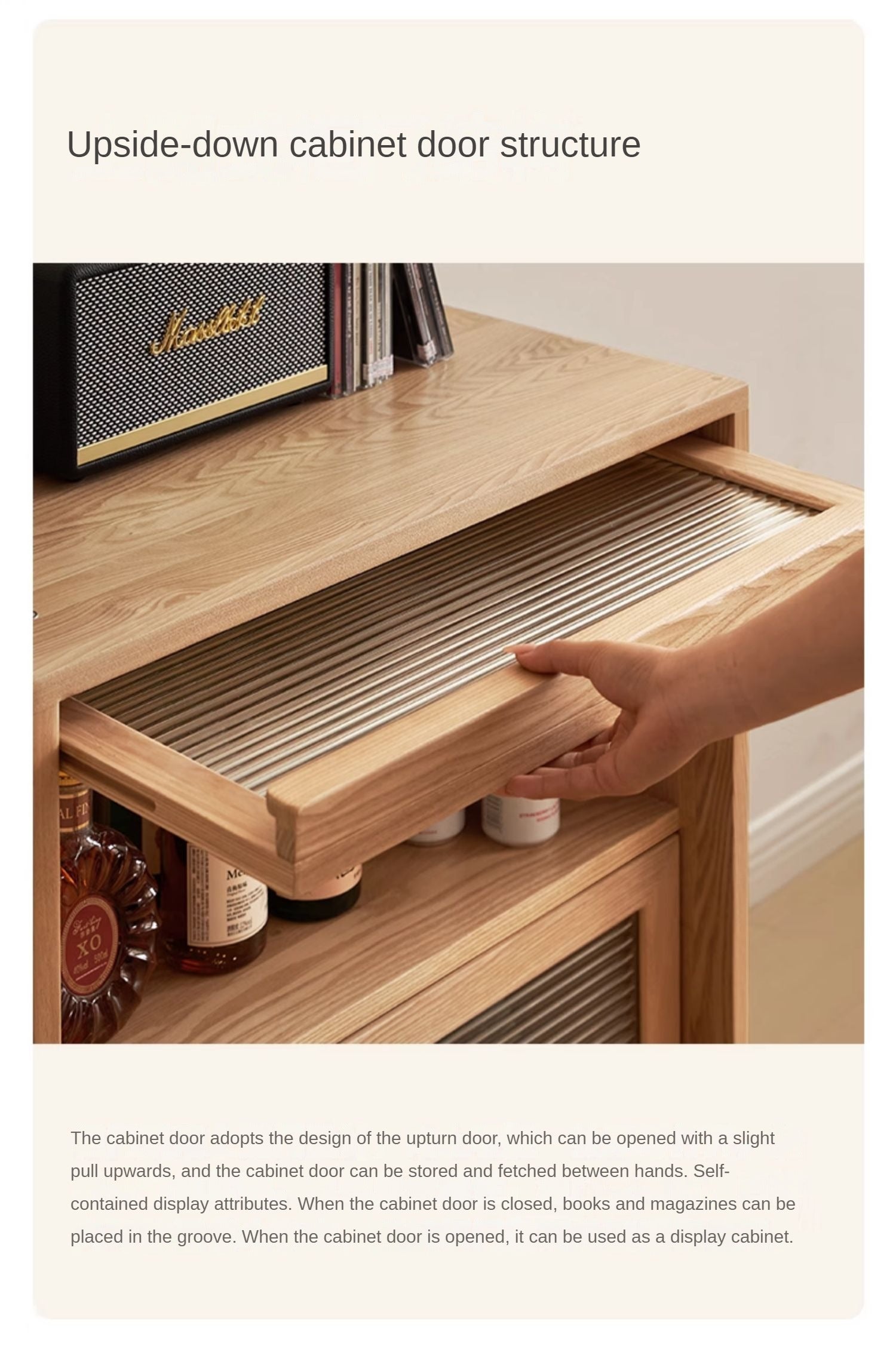 Ash Solid Wood Bookcase Simple Floor Bookshelf