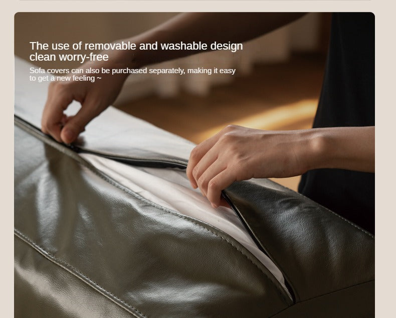 Black Walnut Solid Wood Modern Straight Sofa.