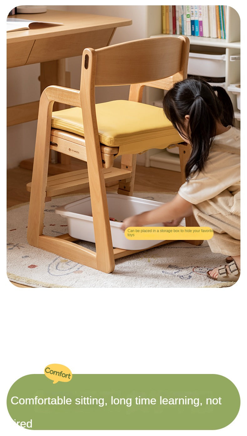 Beech Solid Wood Children's Adjustable Lift Chair.
