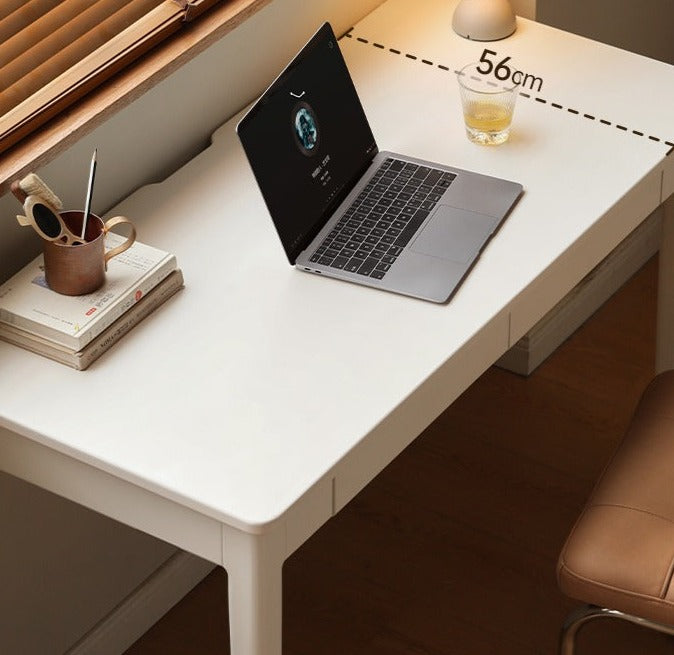 Poplar Solid Wood Office Desk with Drawer