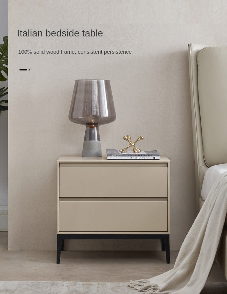 Poplar, Oak Solid Wood Nightstand.