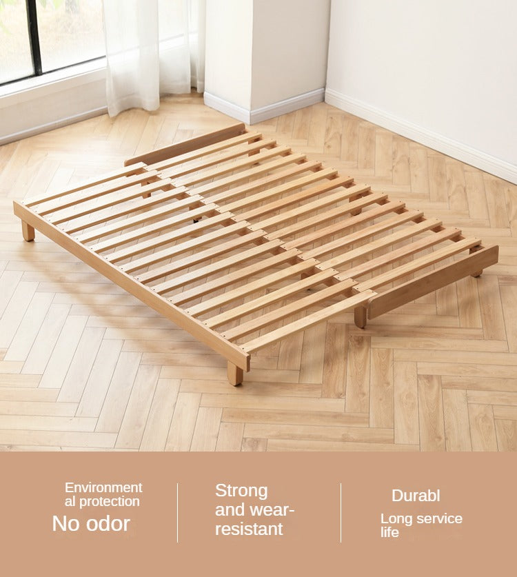 European Beech Solid Wood Sofa Bed Retractable Folding Bbed.