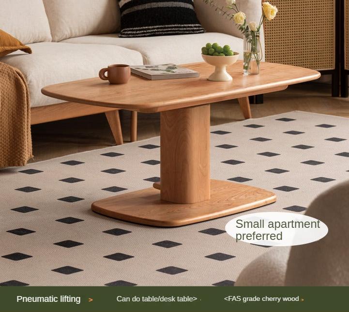 Cherry Solid Wood Dual-Purpose Modern Lift Coffee Table