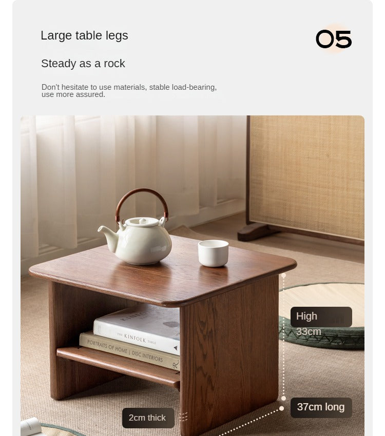 Oak Solid Wood Square Tea Table