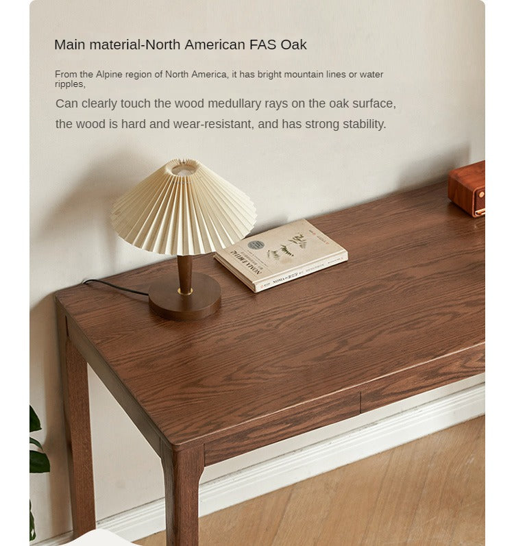 Oak, Beech Solid Wood Walnut Color Office Desk
