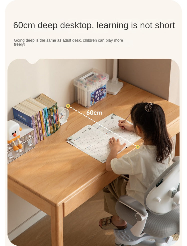 Beech Solid Wood Children's Study Desk