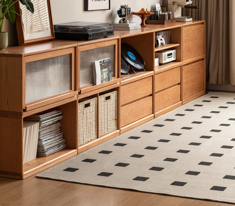 Cherry Solid Wood Free Combination Bookcase.