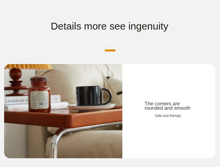 Beech, Ash, Oak, Cherry, Poplar Solid Wood C-type Side Table Modern