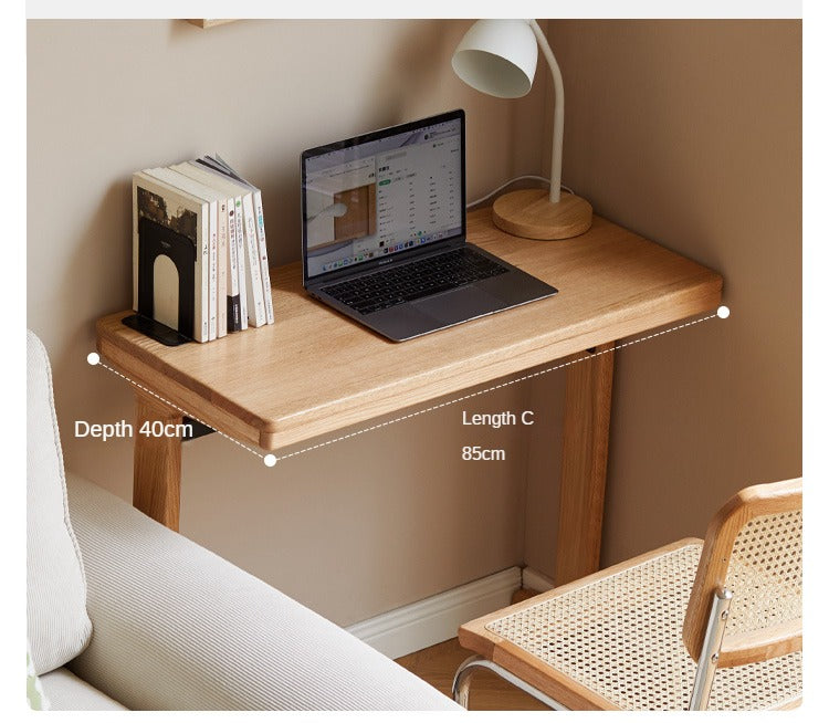 Oak, Cherry Solid Wood Small Office Desk