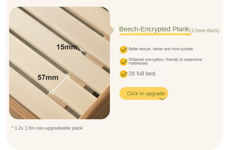 Rubberwood, Beech Solid Wood Children's Soft Bed