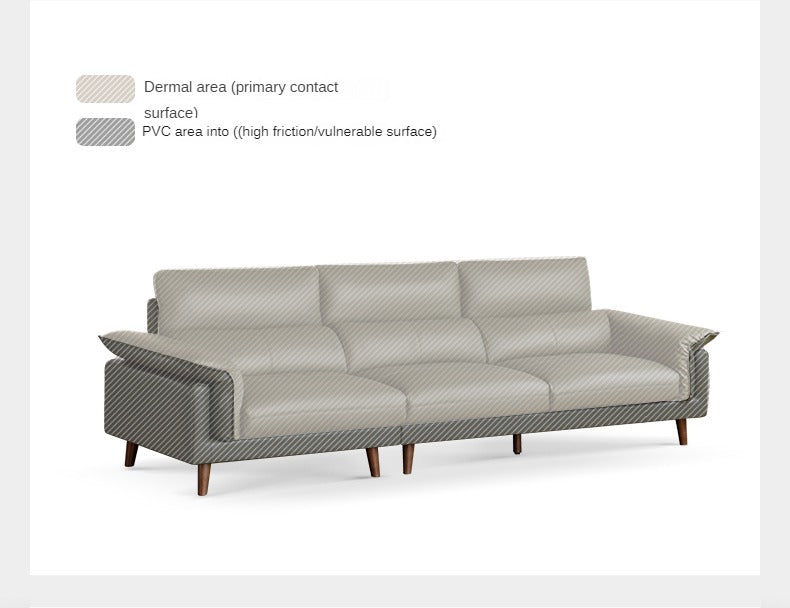 Leather First Layer Cowhide Straight Sofa.