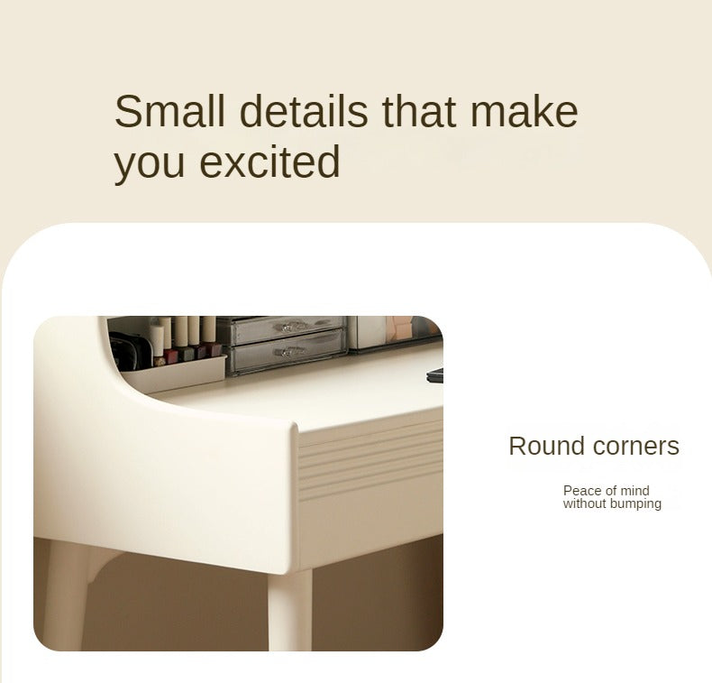 Poplar Solid Wood Dressing Table,computer desk Cream Style