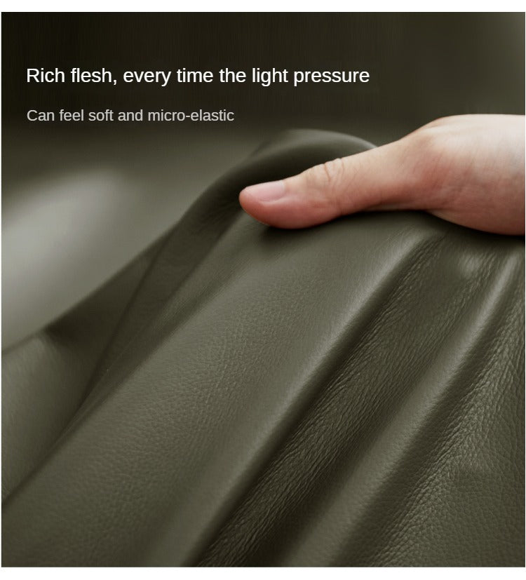 Black Walnut Solid Wood Leather Sofa Modern,