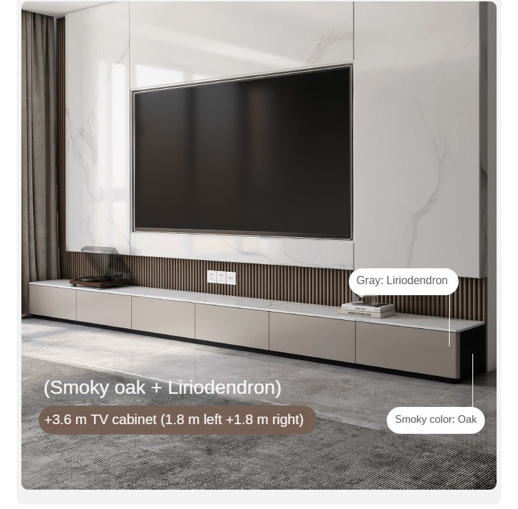 Poplar Solid Wood Rock Slab TV Stand.