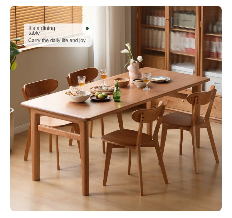 Cherry Solid Wood Office Desk, Large Dining Table