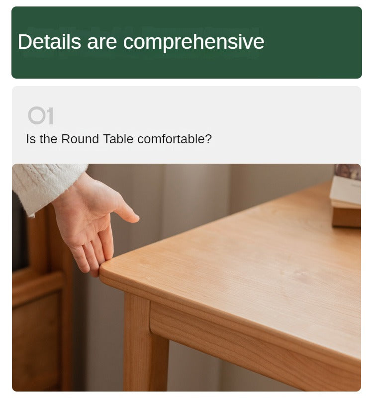 Cherry Solid Wood Desk Medieval Study Computer Desk