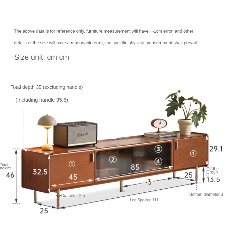 Poplar Solid Wood Retro High Locker TV Cabinet.