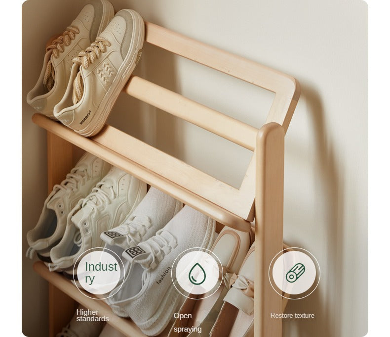 Birch, Beech Solid Wood Multi-Layer Ultra-Thin Shoe Racks