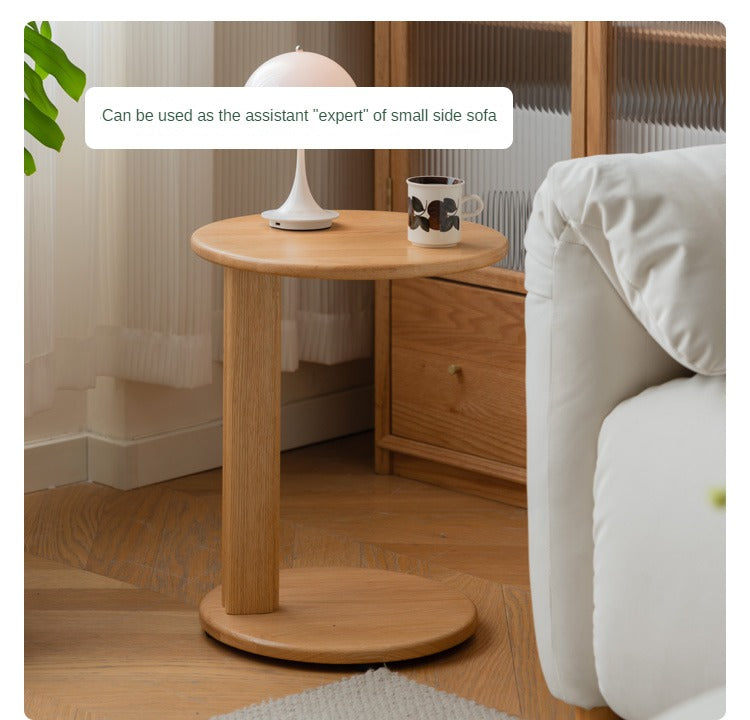 Oak Solid Wood Slate Coffee Table Modern Log Coffee Table