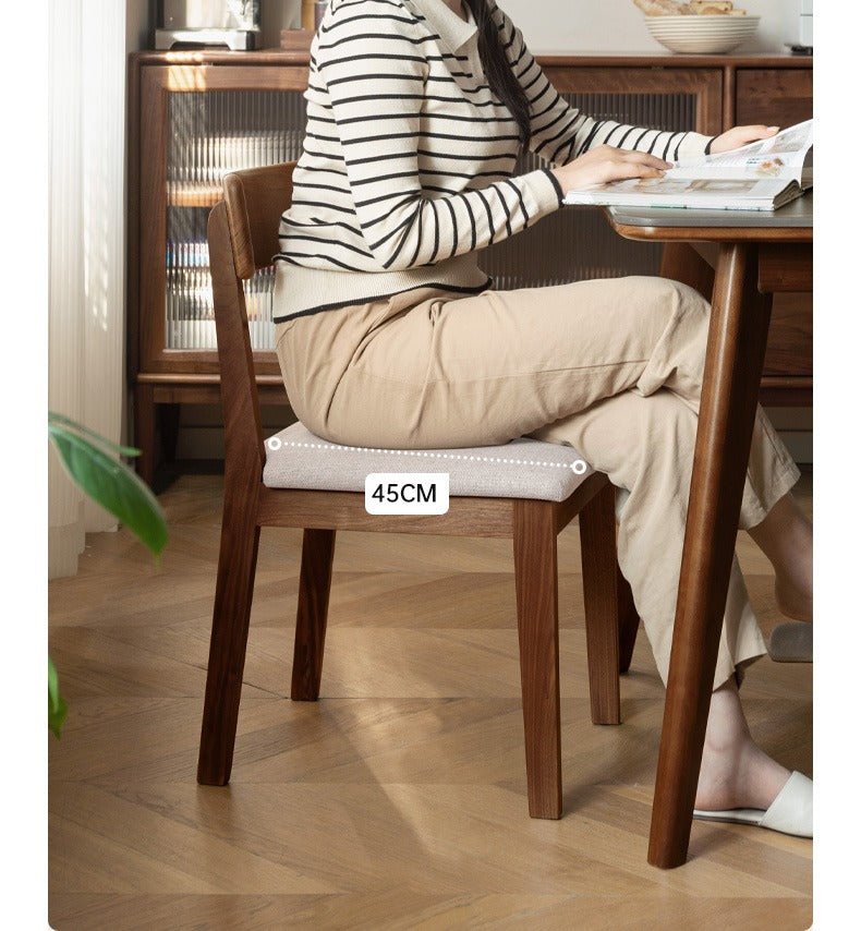 Set 4 pcs Black Walnut, Ash, Oak, Solid Rubberwood Chair