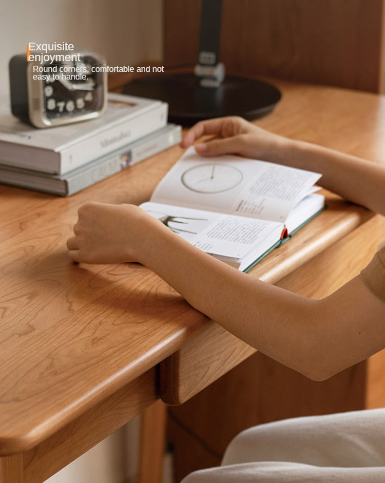 Cherry Wood FAS Grade Office Desk with Drawers