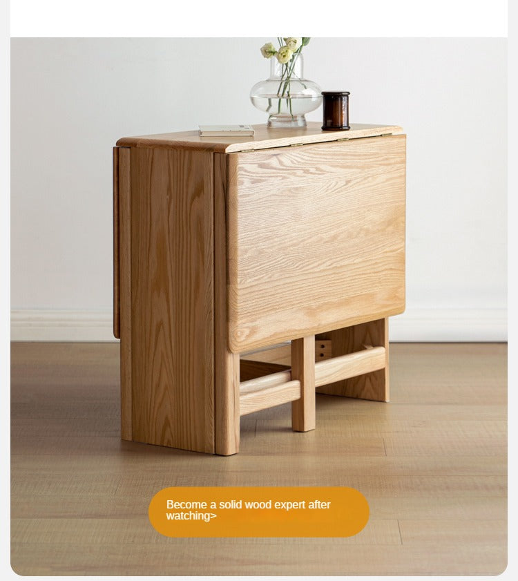 Oak Solid Wood Retractable Dining Table