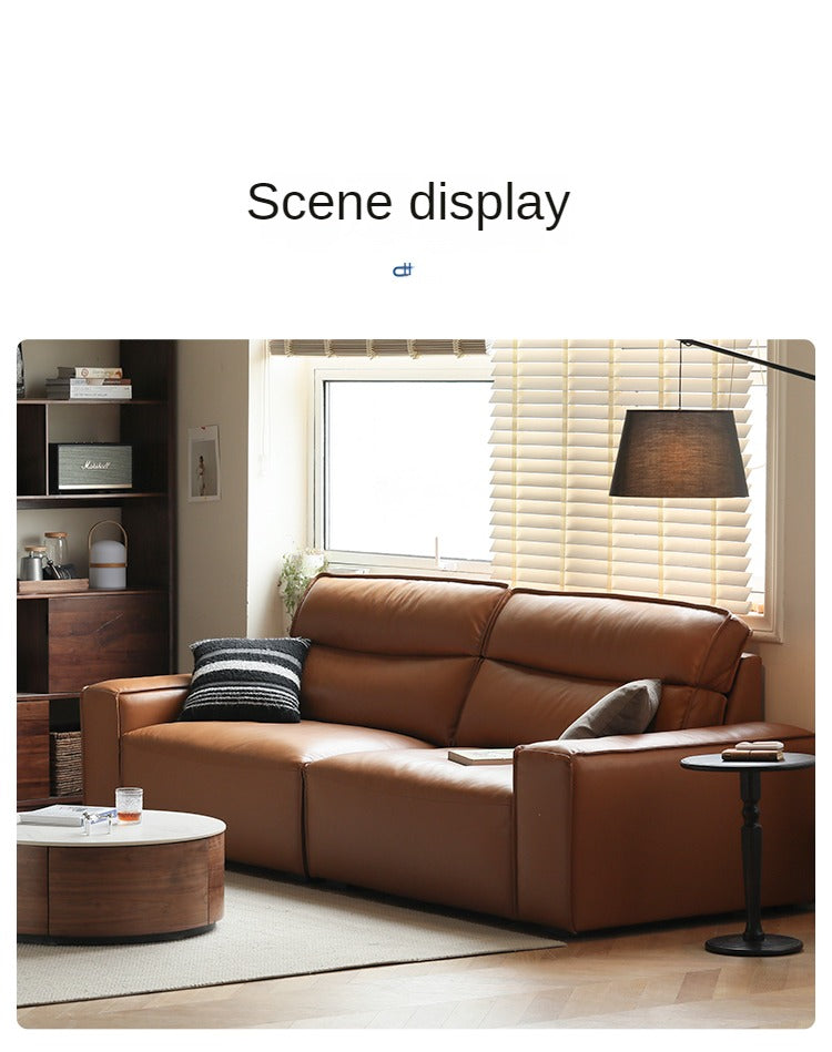 Genuine Leather Art Down Sofa.