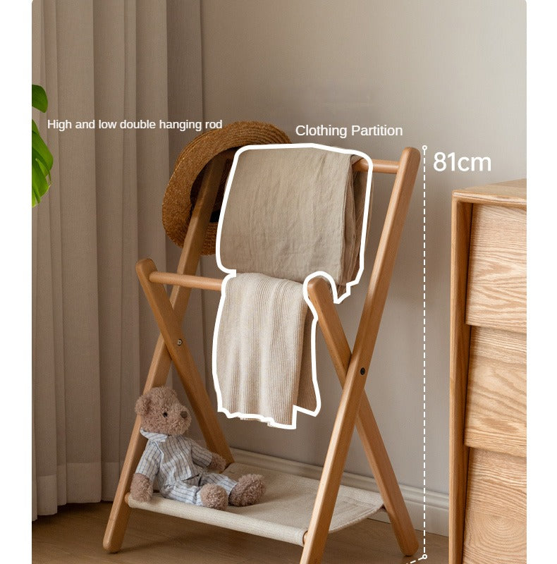 Beech solid wood clothes hanger