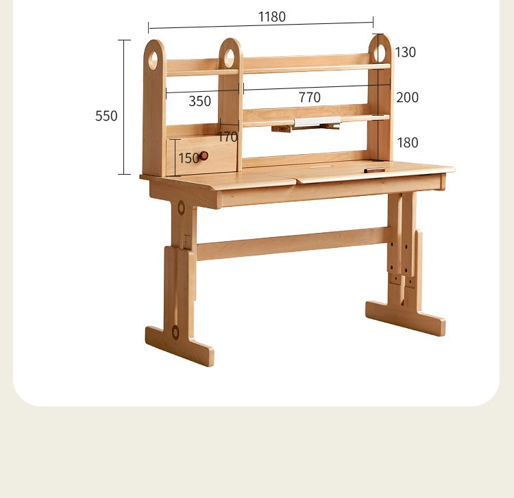 Beech Solid Wood Children's Study Table.