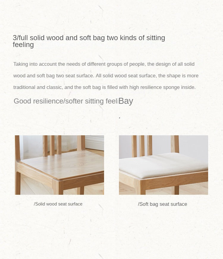 Black Walnut, Ash Solid Wood Dining Chair 4pcs