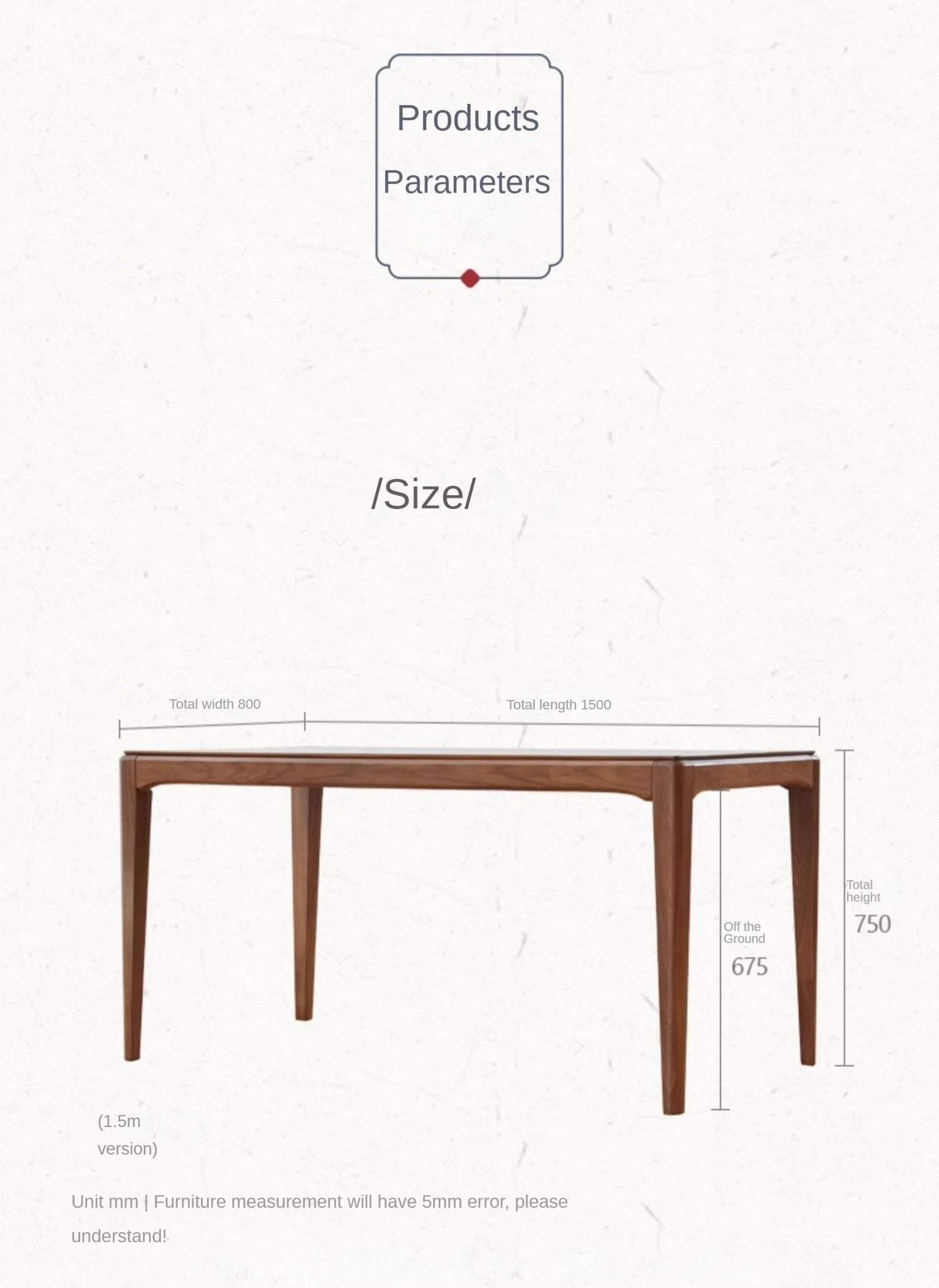 Black Walnut, Ash Solid Wood Modern Light Luxury Nordic Dining Table