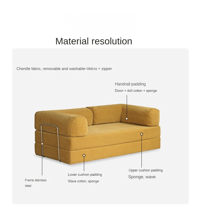 Fabric Modern Folding Dual-purpose Sofa,
