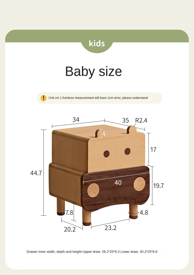 Beech Solid Wood Creative Сhildren's Nightstand