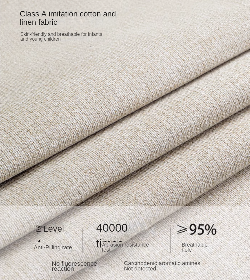 Oak Solid Wood Modern Fabric Sofa.