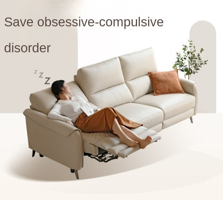Genuine Leather Zero Wall Multifunctional Electric Sofa, Top Layer Cowhide Sofa.