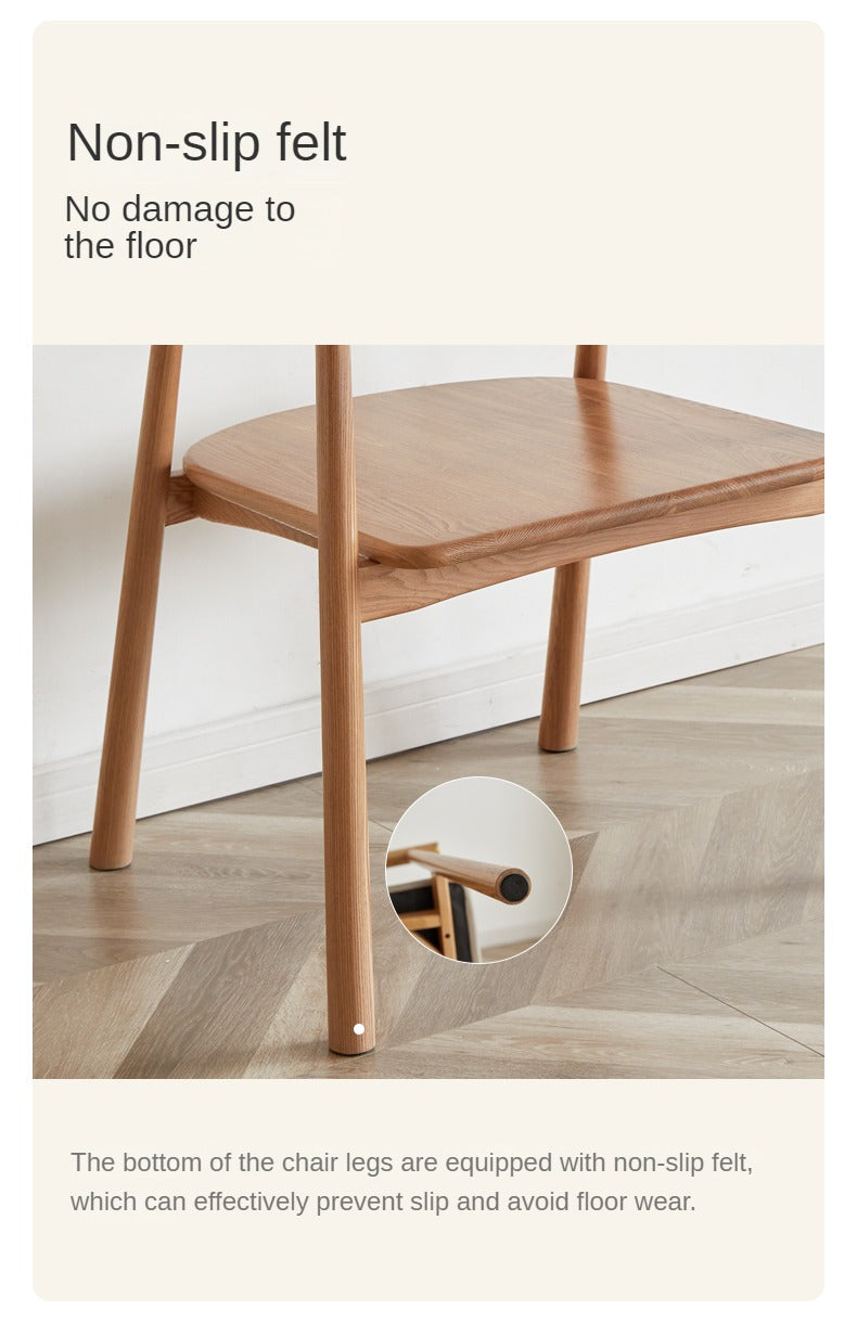 Ash Solid Wood Dining Soft Chair