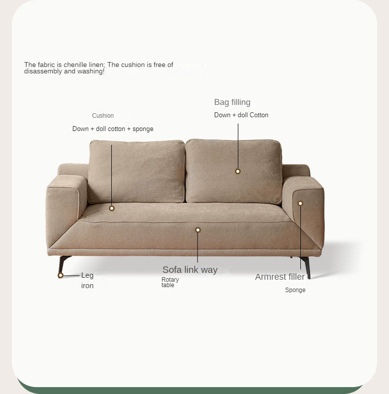 Fabric Sofa Modern Folding Dual-purpose Sofa.
