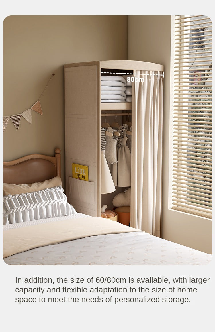 Birch Solid Wood Children's Wardrobe
