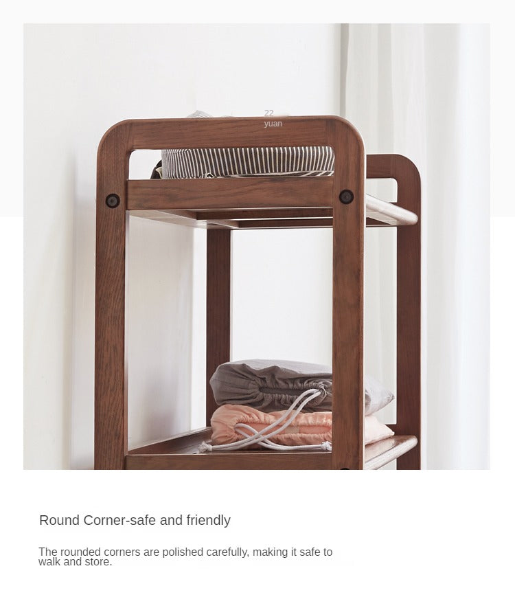 Oak Solid Wood Floor-To-Ceiling Racks Modern