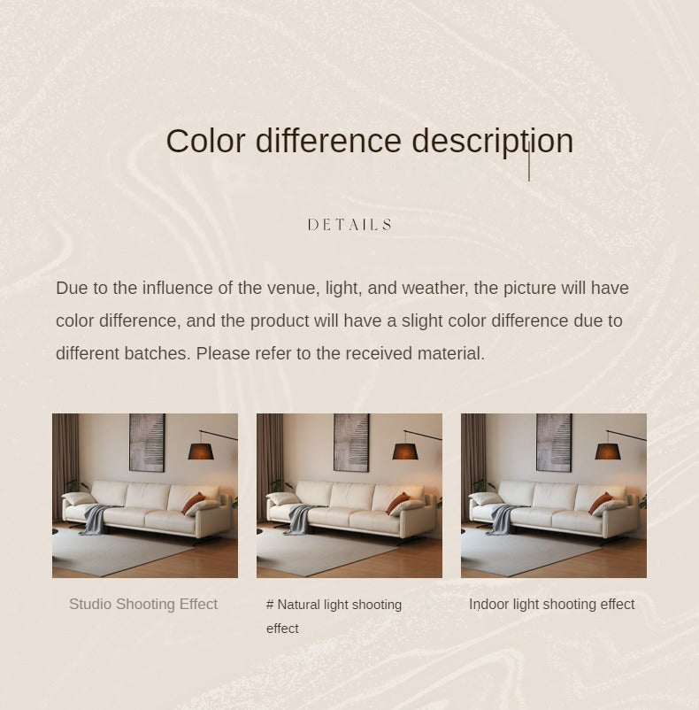 Leather Straight White Italian Sofa.