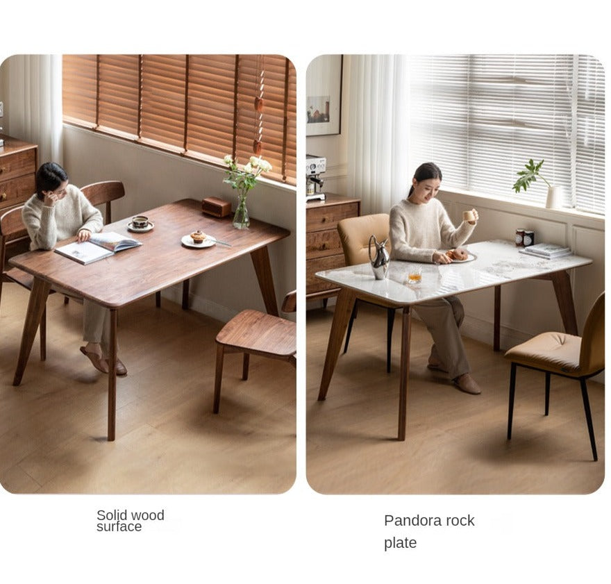 Black Walnut Solid Wood Slate North American Dining Table
