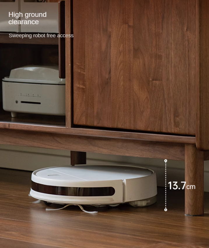 Black Walnut, Sandalwood Solid Wood Light Luxury Rock Plate Sideboard