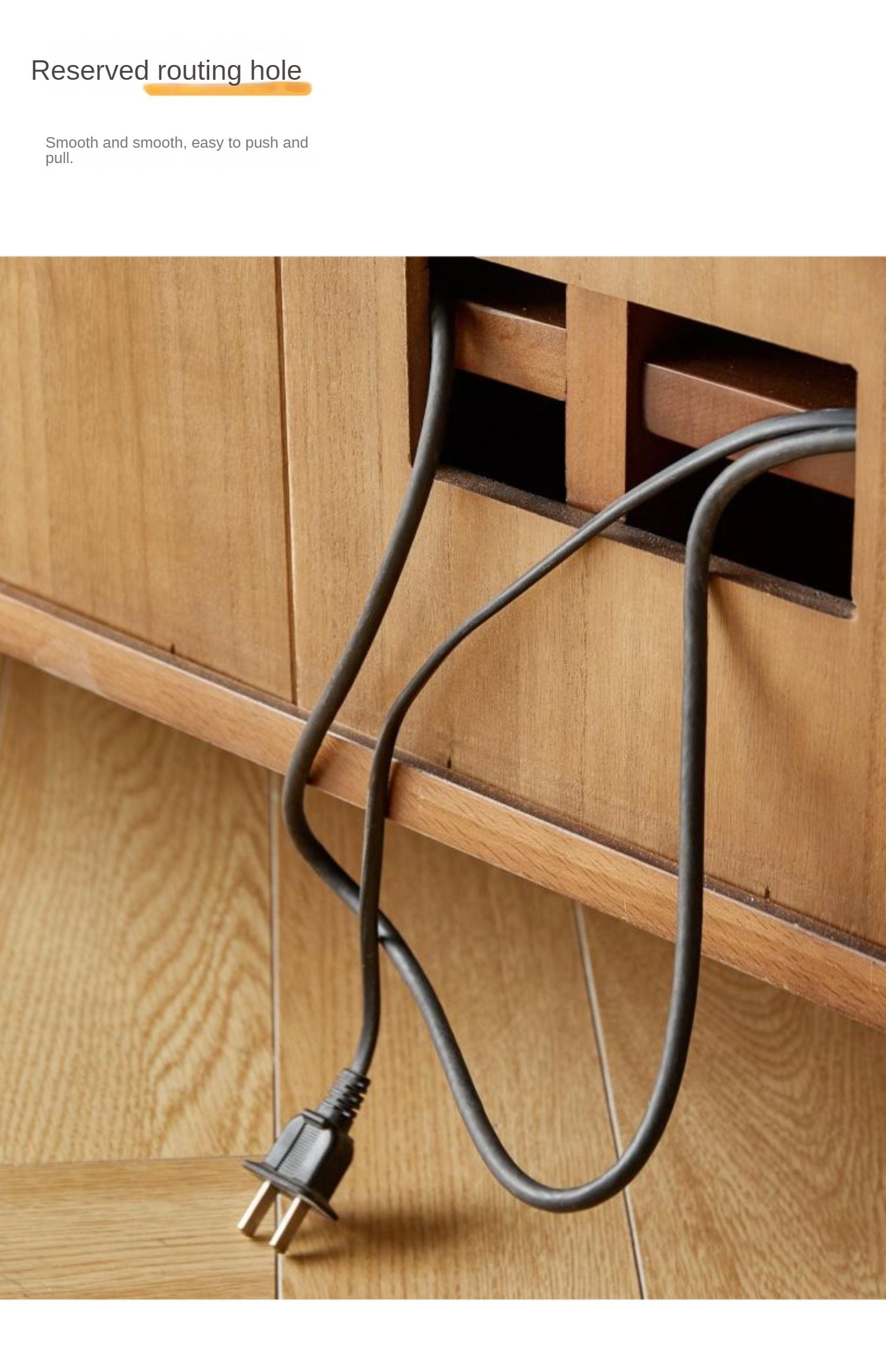 Beech Solid Wood Large TV Cabinet.